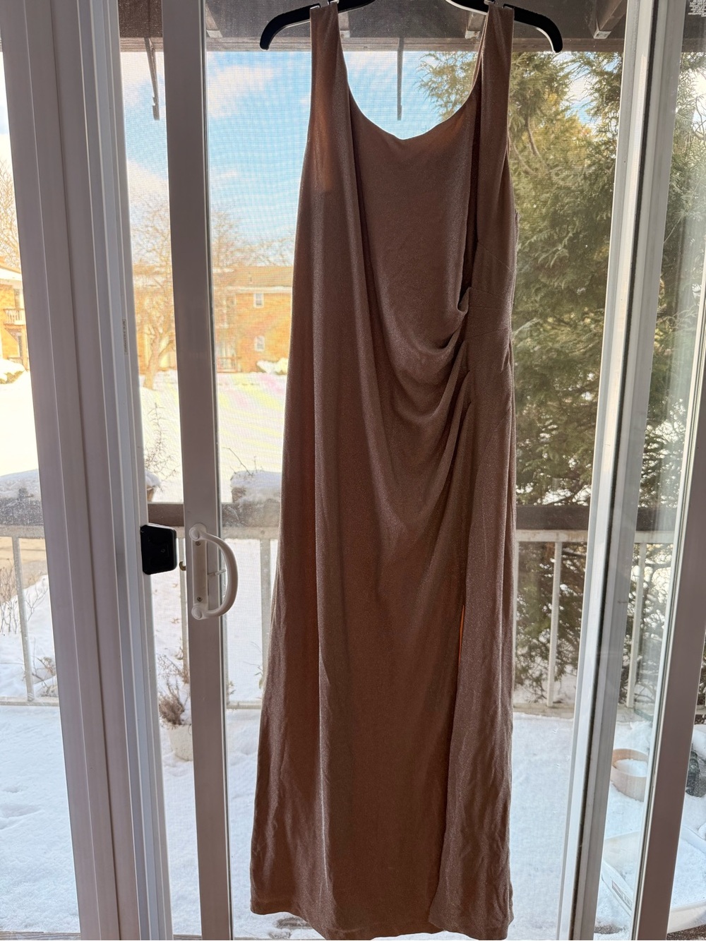 Adrianna Papell Elegant Champagne Dress